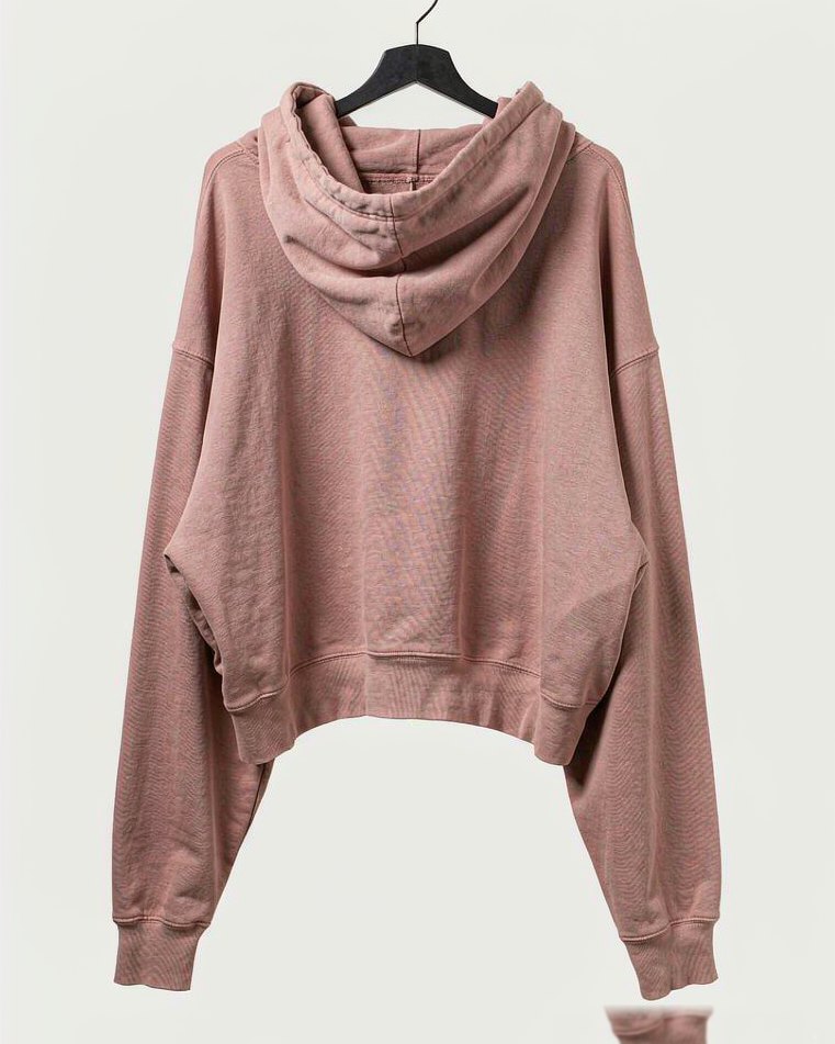 Boxy Hoodie in Dusty Pink