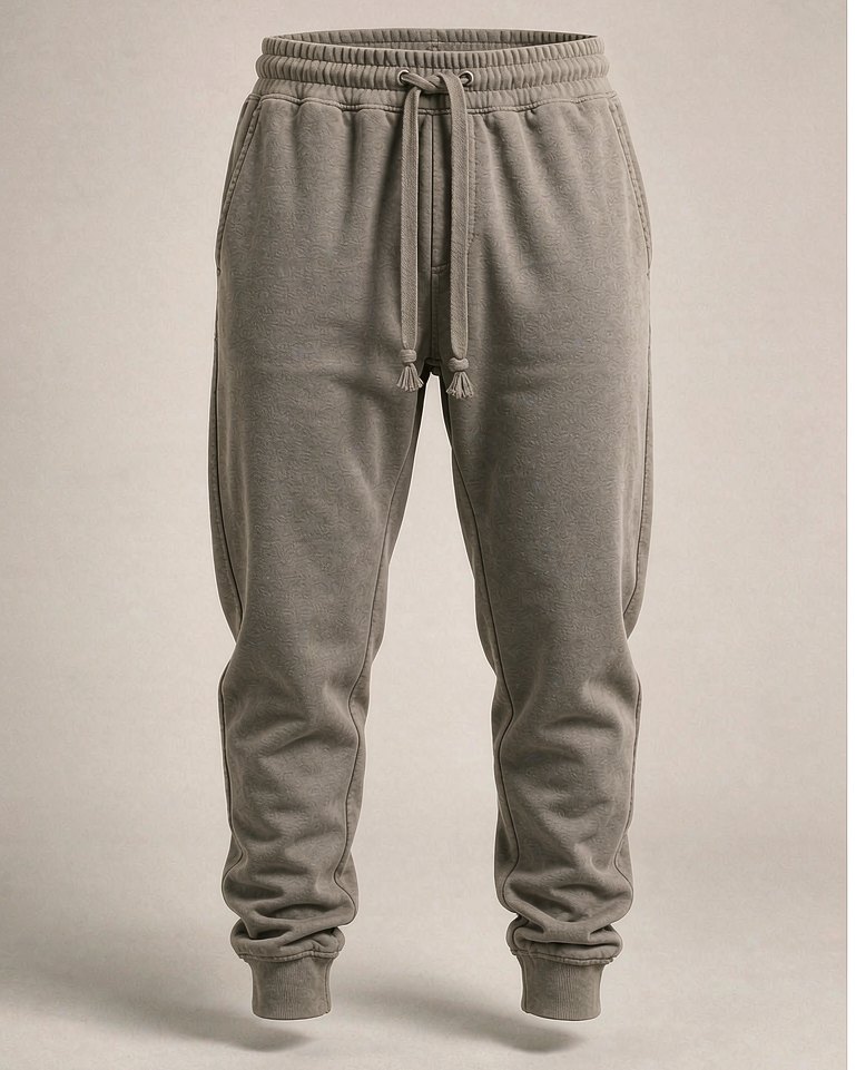 Cuffed Jogger in Stone