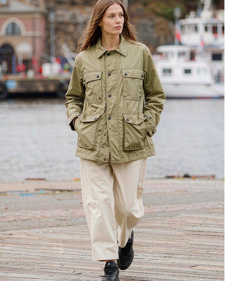 Field Jacket in Olive worn by a model