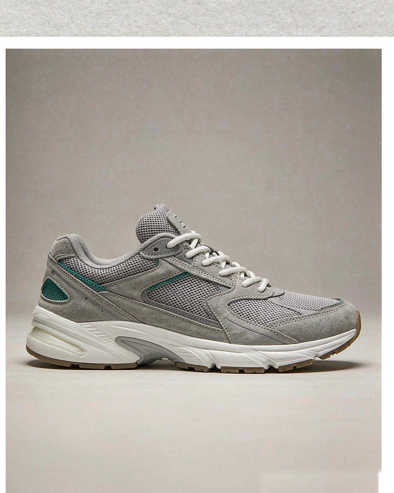 Runner Sneaker in Grey Mesh